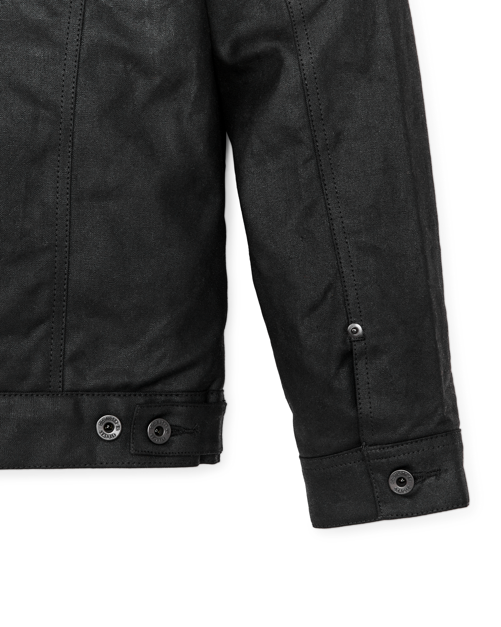 Alternate view of the Filson Tin Cloth Short Lined Cruiser Jacket - Black