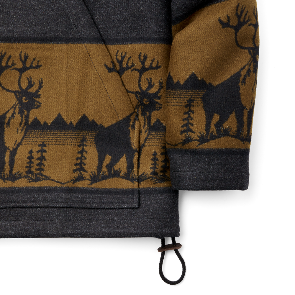 Alternate view of the Filson Klondike Wool Anorak - Dark Charcoal Heather