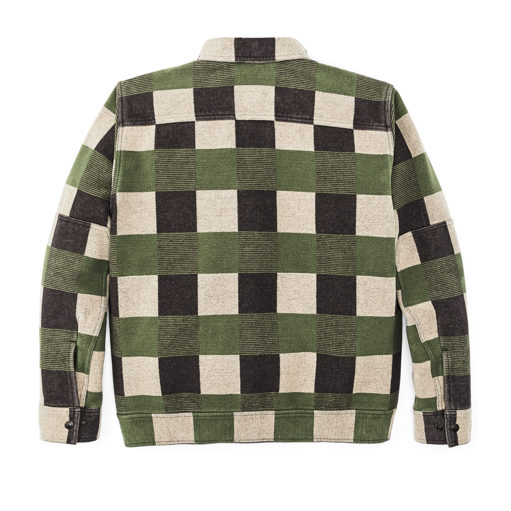 Alternate view of the Filson Beartooth Camp Jacket - Cinder / Olive Check