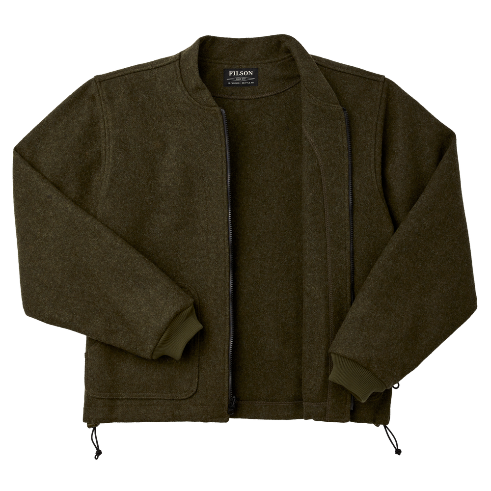 Alternate view of the Filson Mackinaw Wool Jacket Liner - Forest Green