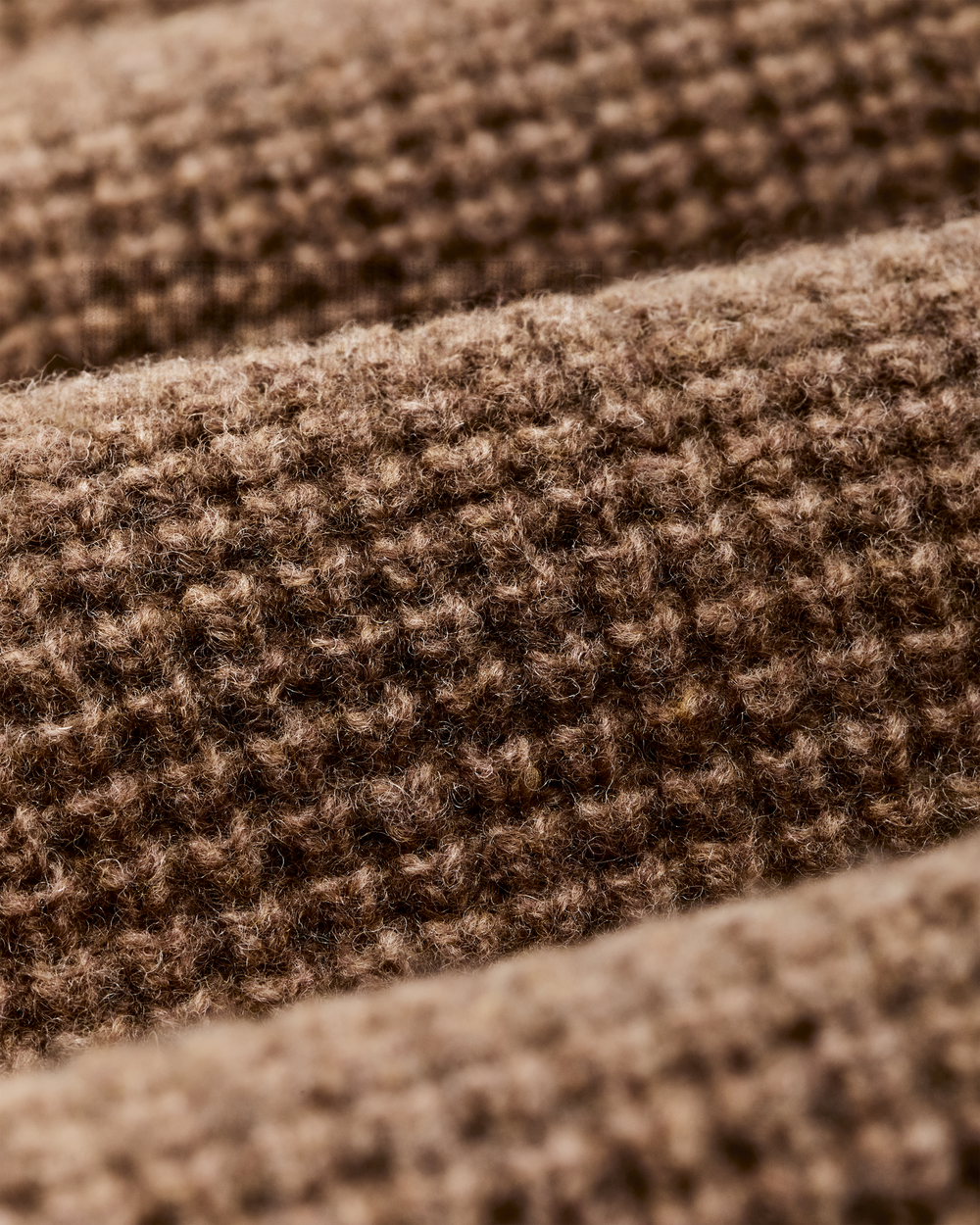 Women's Waffle Knit Merino Sweater - Brown Heather