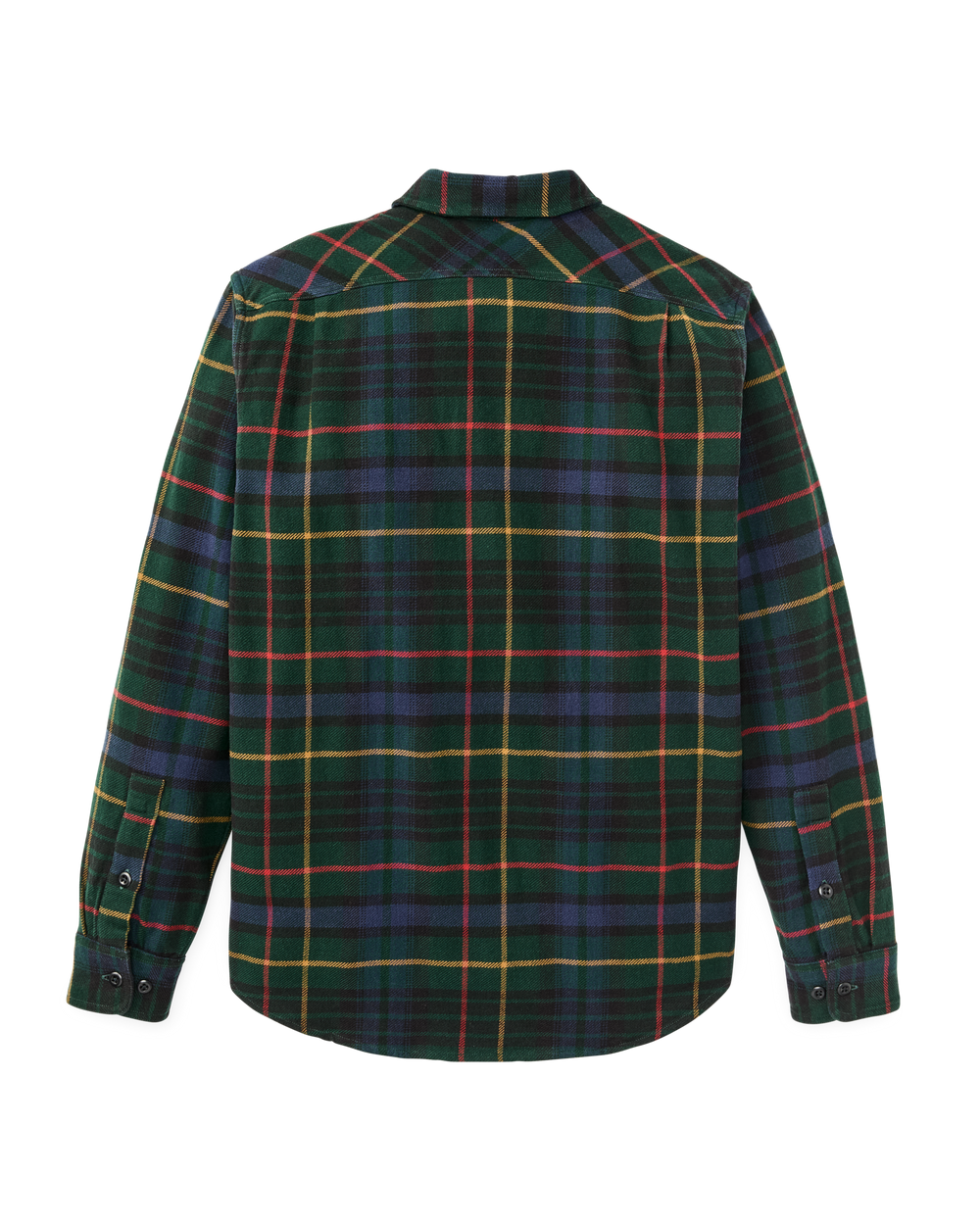 Vintage Flannel Work Shirt - Green / Navy Plaid