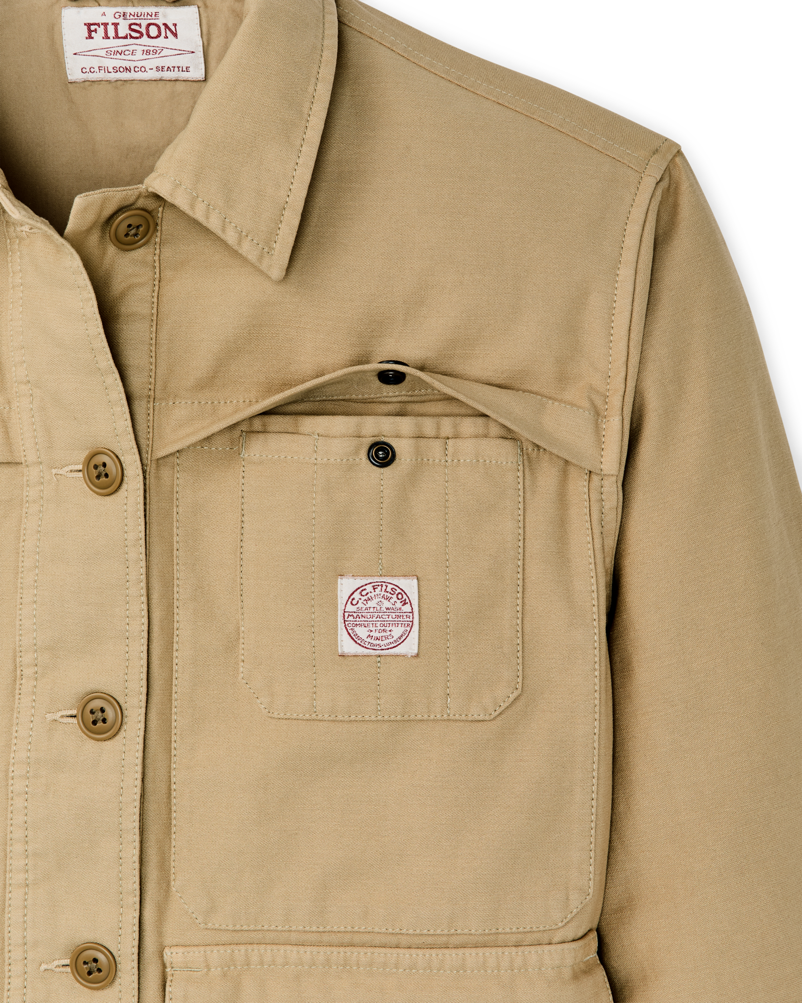 Women's Reverse Sateen Cruiser Jacket - Antique Khaki