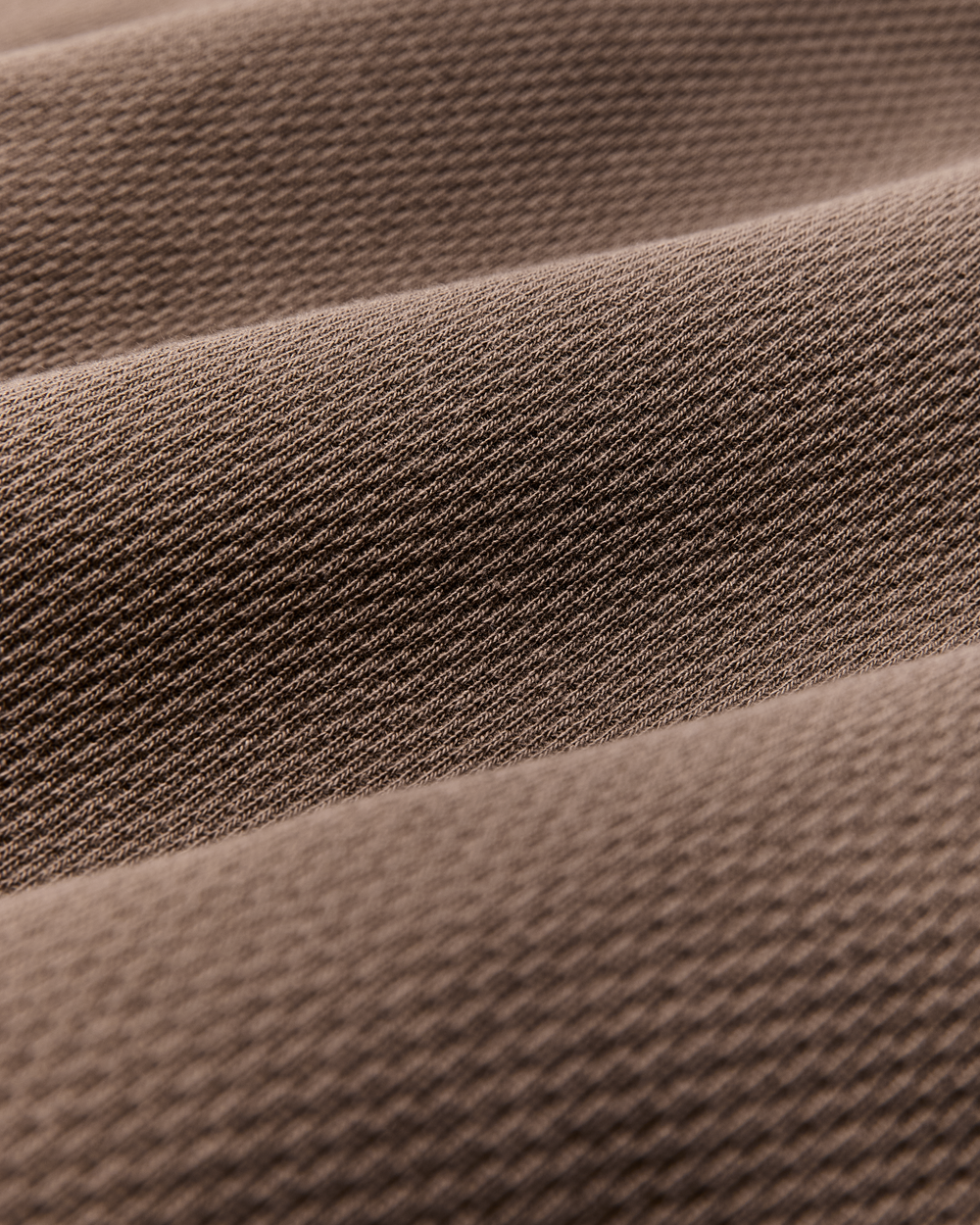 Waffle Knit Henley - Brown