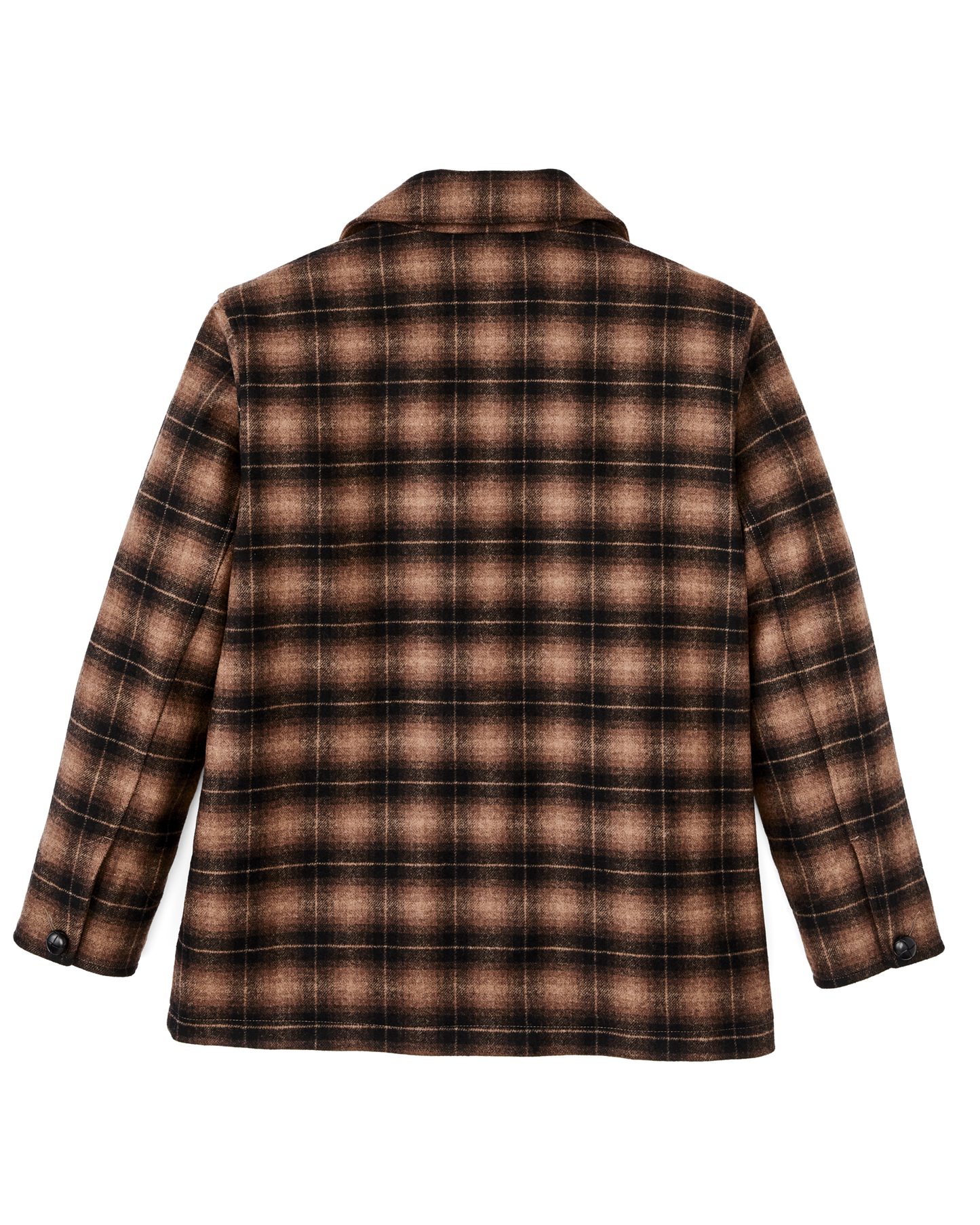 Women's Unconstructed Wool Blazer - Bronze Brown Plaid