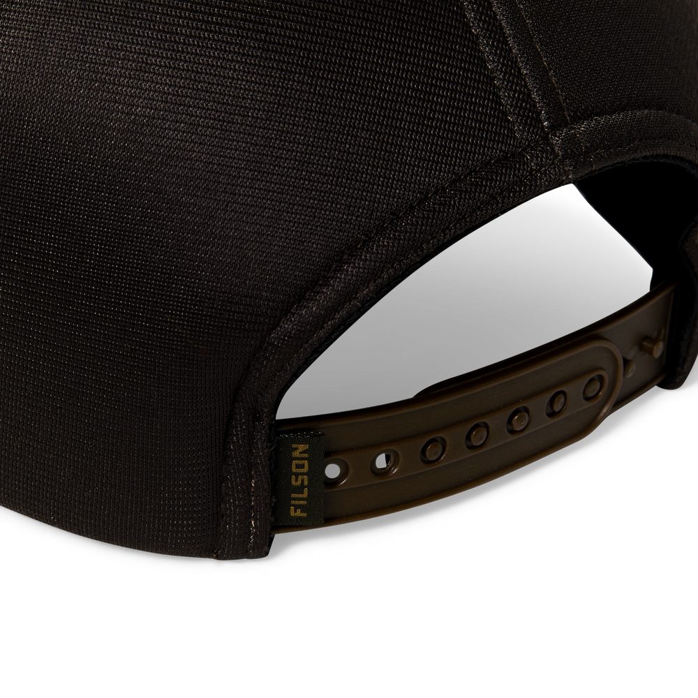 Alternate view of the Filson Harvester Cap - Dark Brown / Fishing Weather