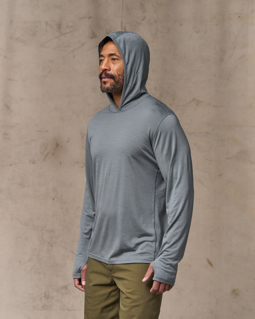 Wool-Blend UPF Hoodie - Sage Gray