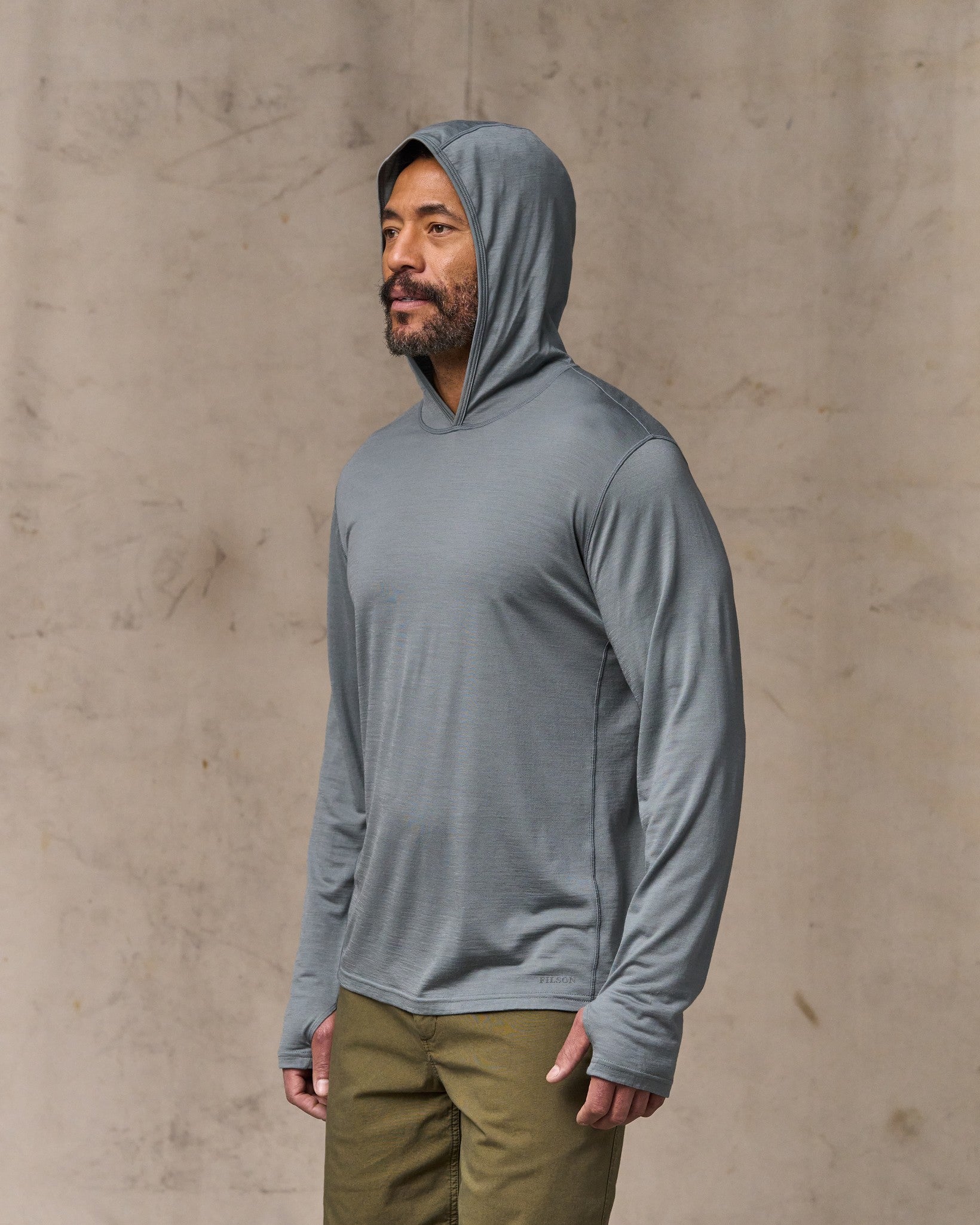 Wool-Blend UPF Hoodie - Sage Gray