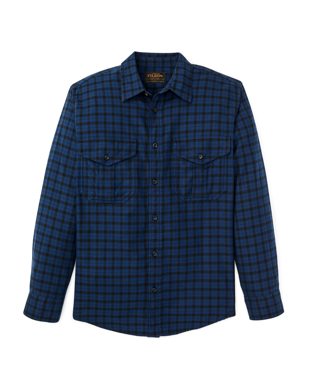 Lightweight Alaskan Guide Shirt - Deep Blue / Black Plaid