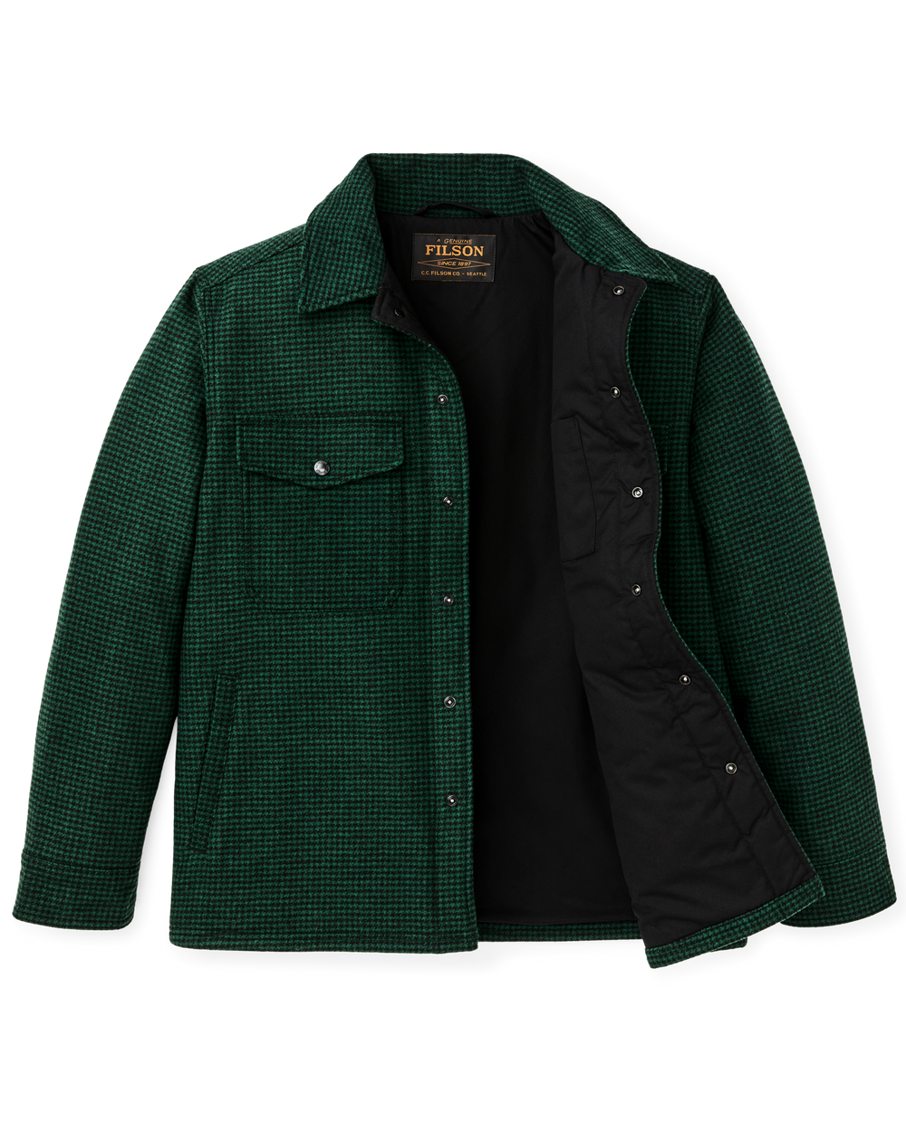 Spokane Insulated Jac-Shirt - Green / Black Plaid
