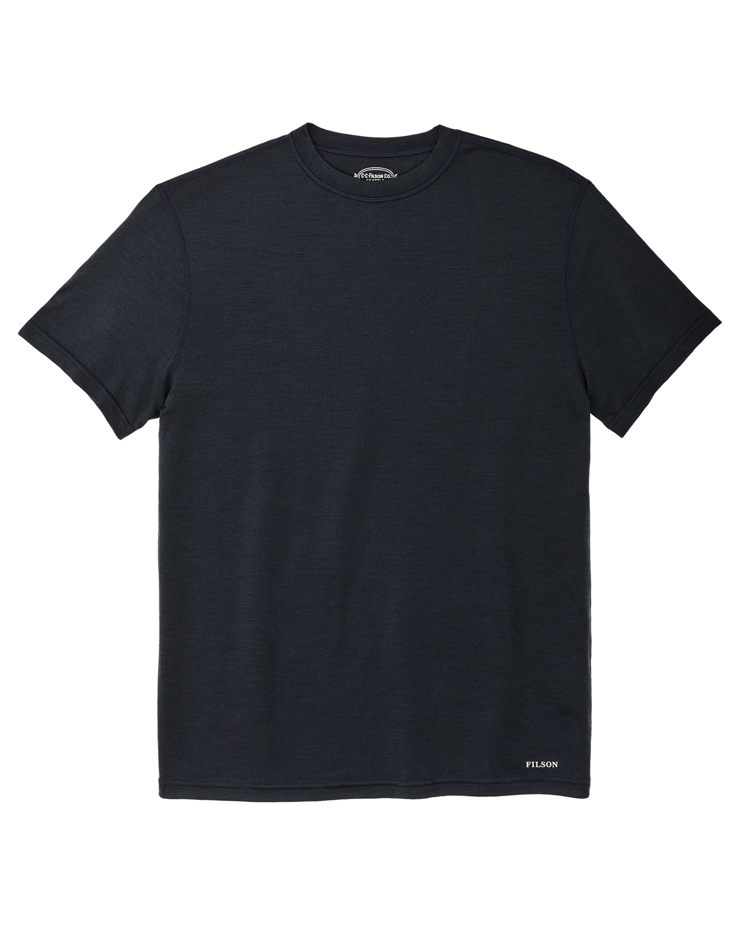210g Merino Wool Short Sleeve Crewneck - Dark Navy