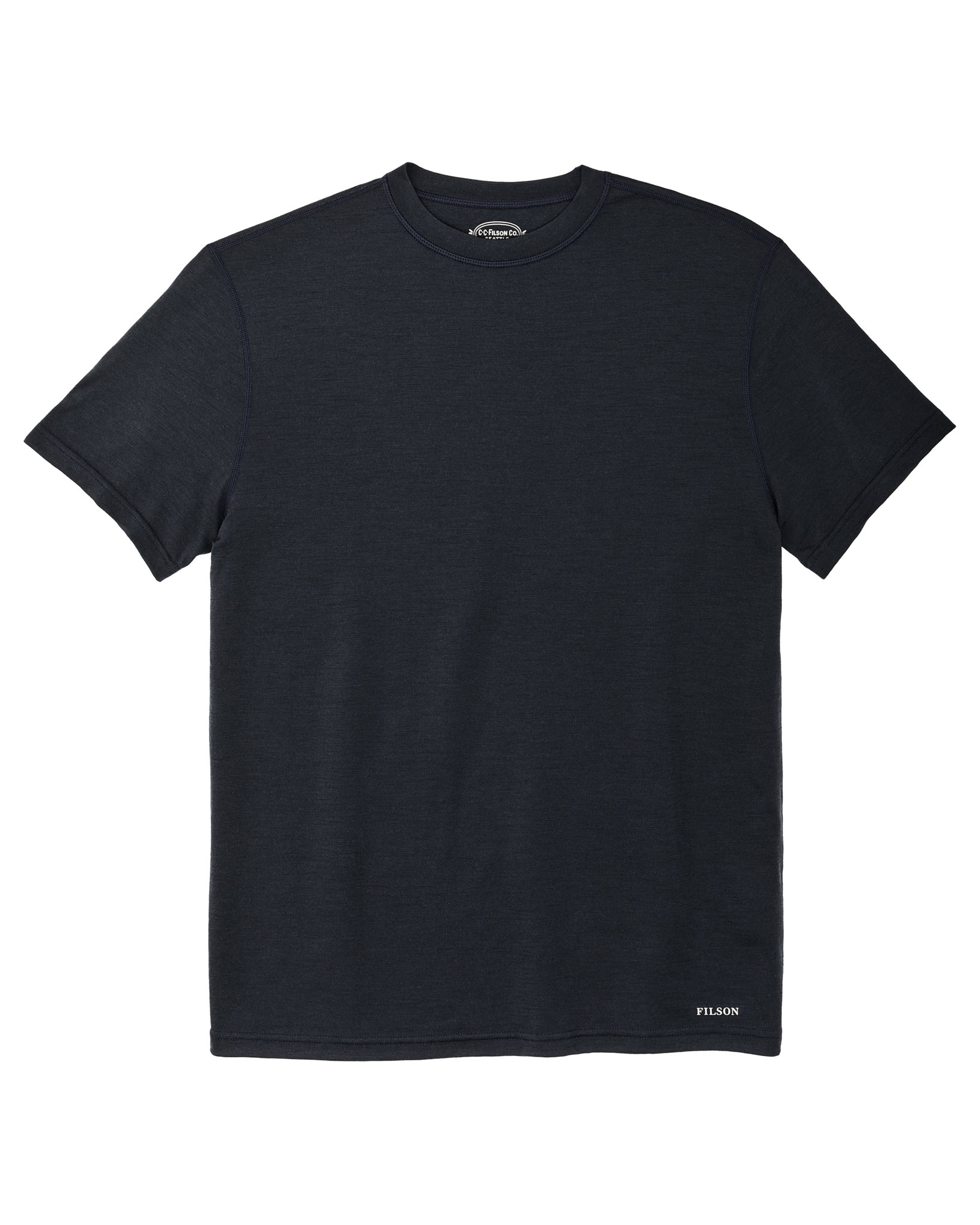 210g Merino Wool Short Sleeve Crewneck - Dark Navy