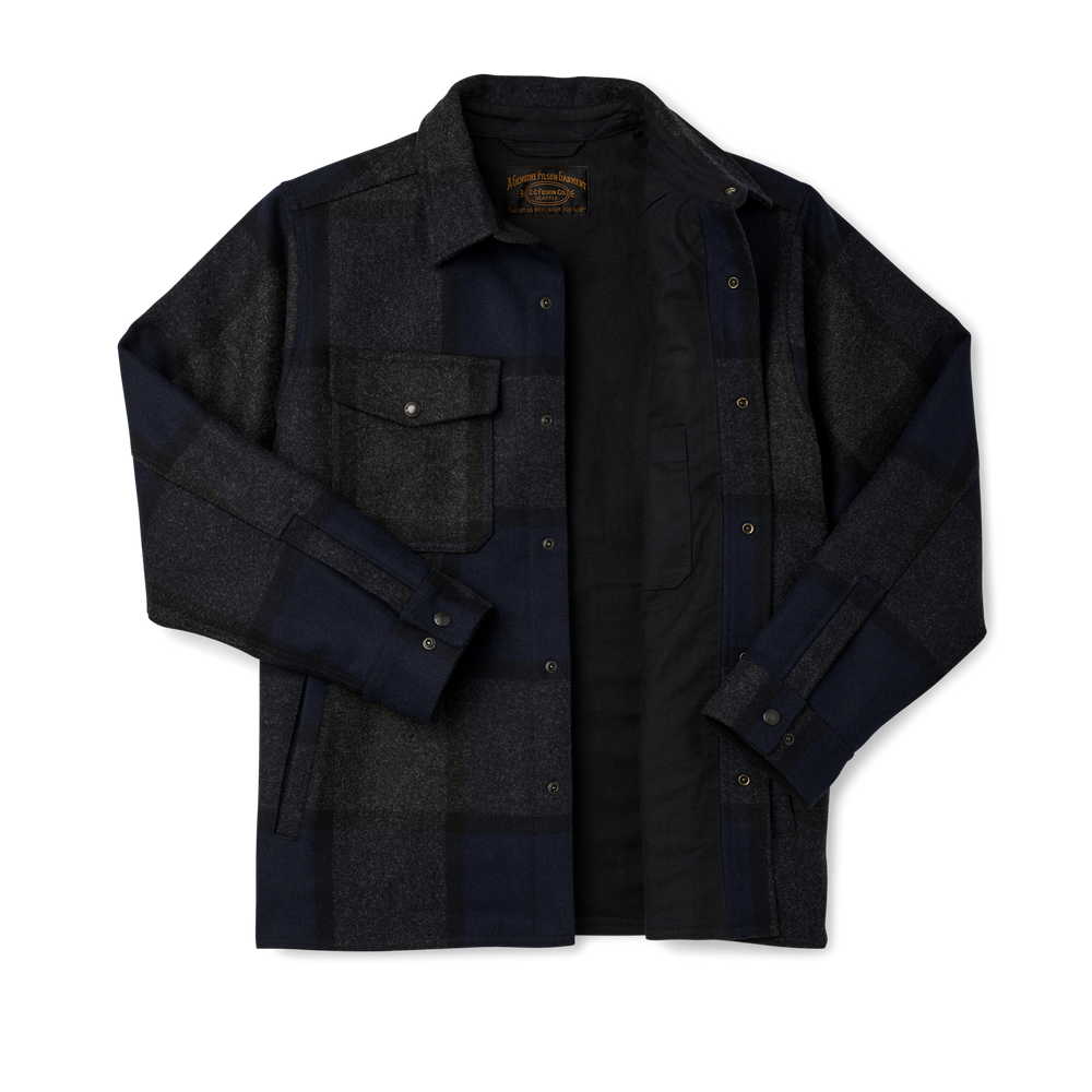 Alternate view of the Filson Mackinaw Wool Jac-shirt - Navy Charcoal Plaid