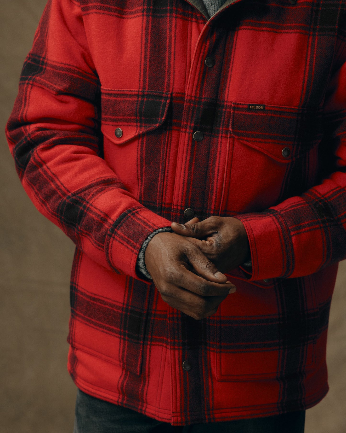 Spokane Insulated Cruiser Jacket - Red / Black Windowpane