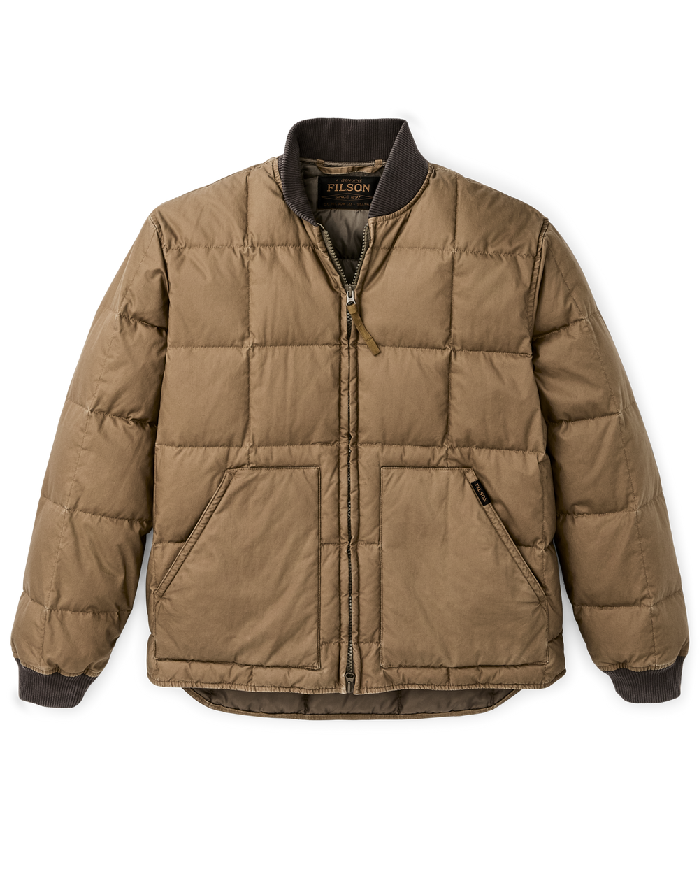 Heritage Cotton Down Jacket - Light Brown