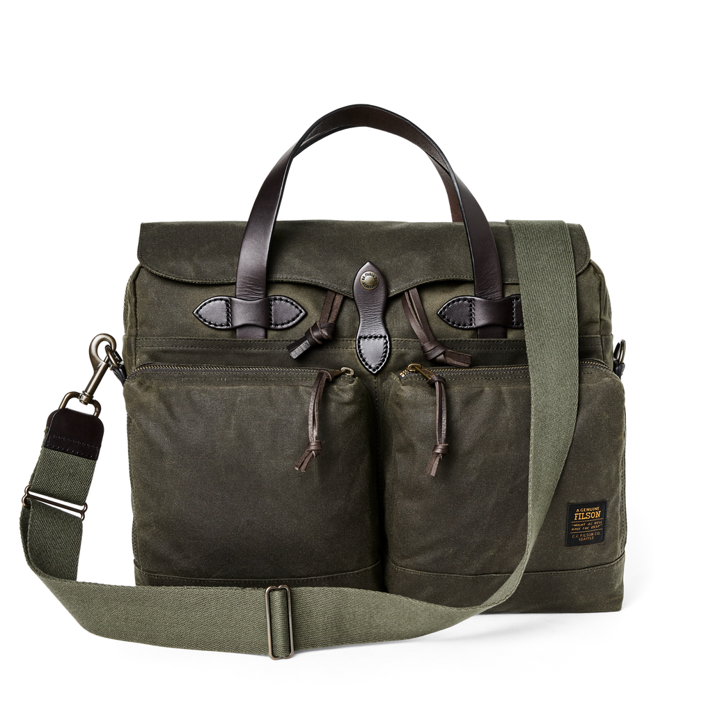 【廃盤】FILSON 24-HOUR TIN CLOTH BRIEFCASE Durable 24 Hour Tin Cloth Briefcase | The Fish Hawk - The