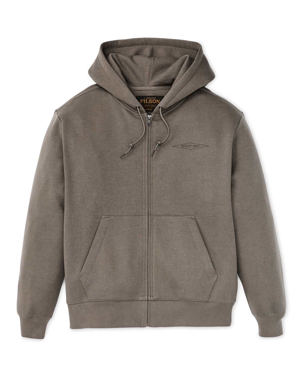 Diamond Graphic Full-Zip Hoodie - Hawk Brown