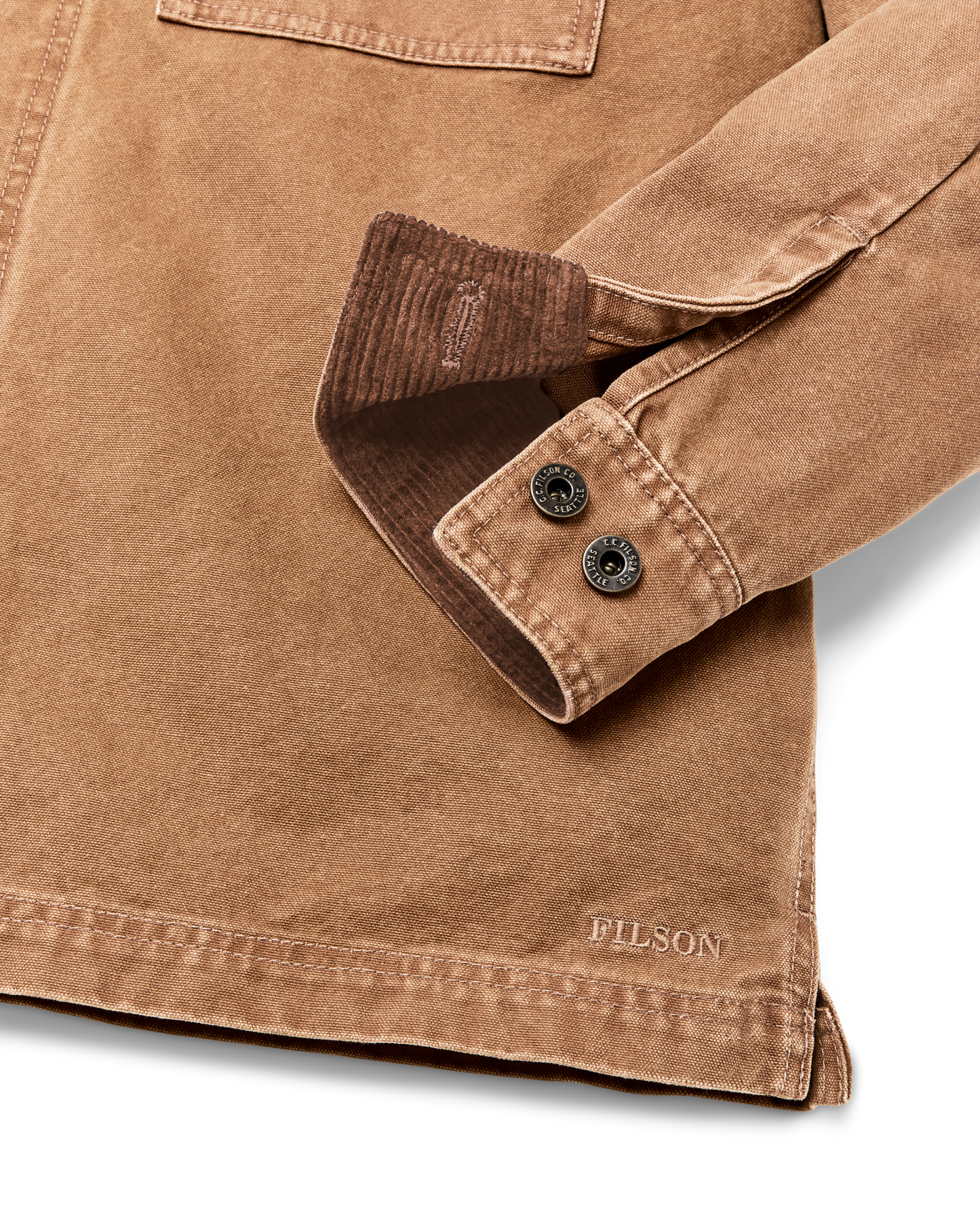 Alternate view of the Filson Rustic Canvas Jac-shirt - Whiskey