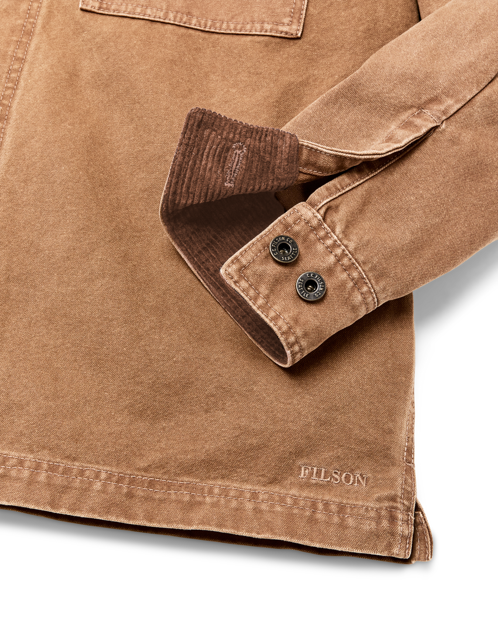 Alternate view of the Filson Rustic Canvas Jac-shirt - Whiskey