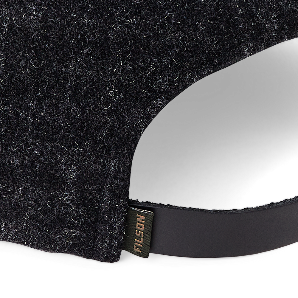 Alternate view of the Filson Wool Logger Cap - Black Marl / Heather Check