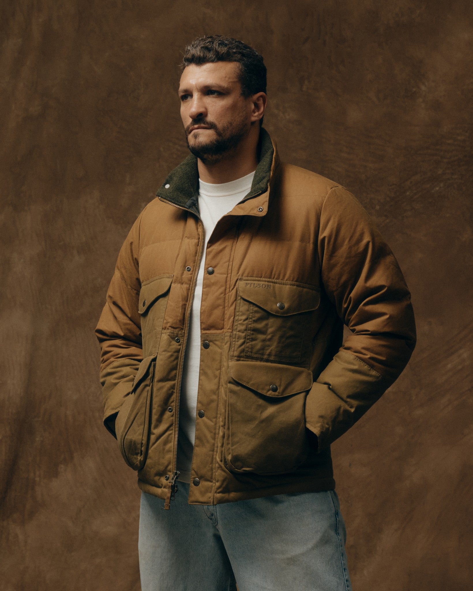 FILSON フィルソン USA製 ドライフィニッシュ クロンダイク ジャケット Waxed Canvas Down Cruiser Jacket | Filson
