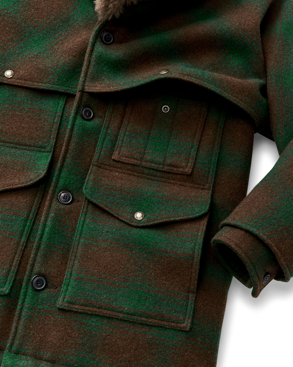 Lined Mackinaw Wool Packer Coat - Timber / Pine Plaid