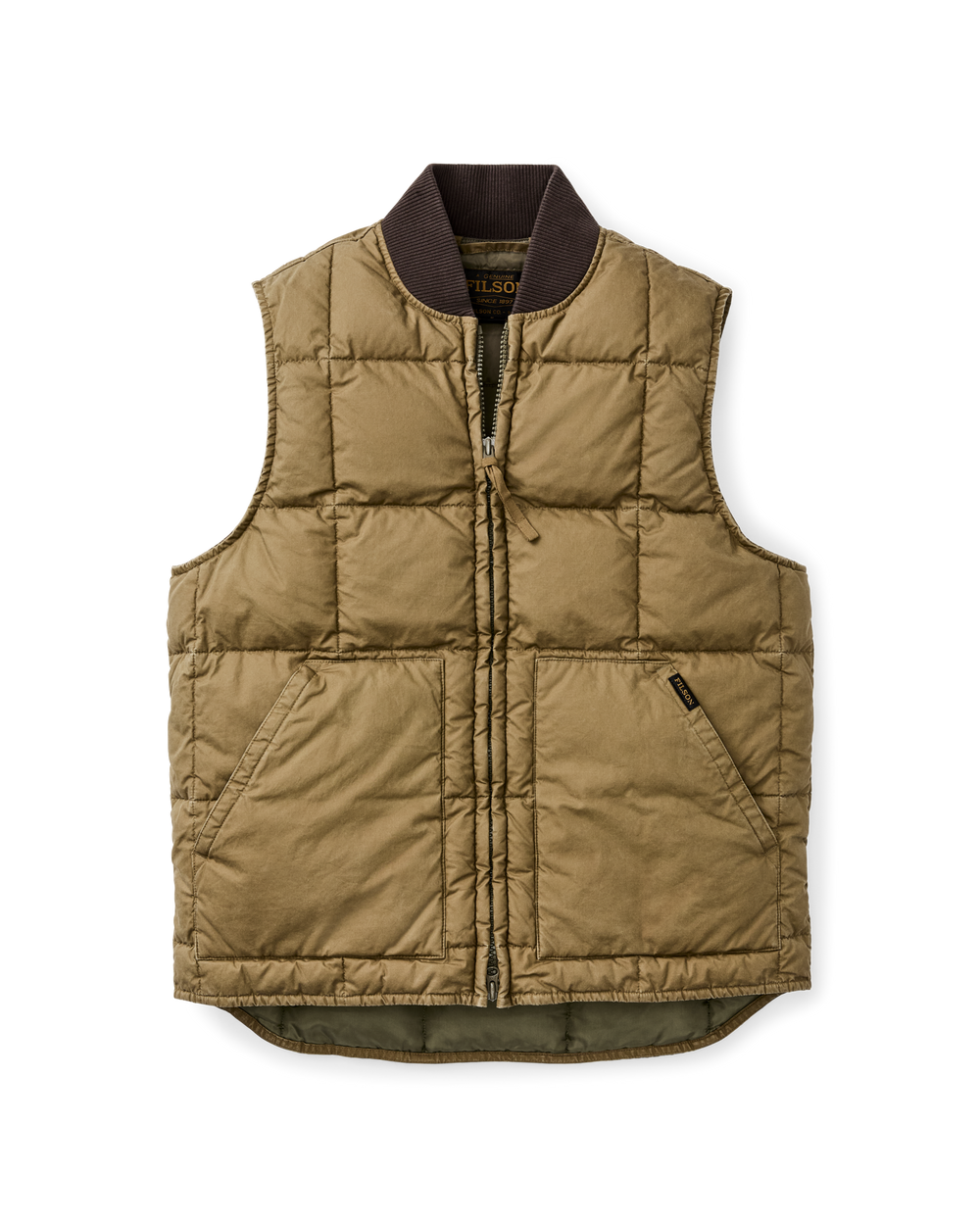 Heritage Cotton Down Vest - Light Brown
