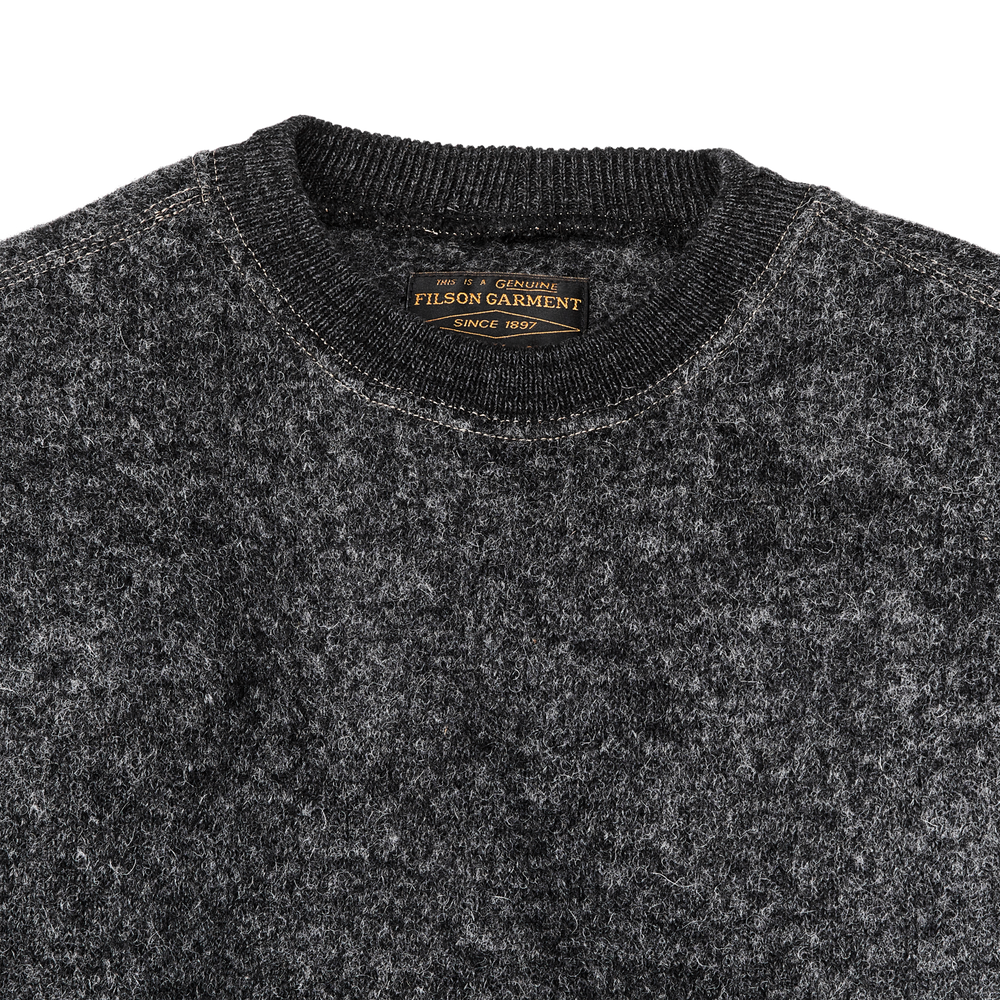 Alternate view of the Filson Keyport Wool Crewneck - Charcoal Heather