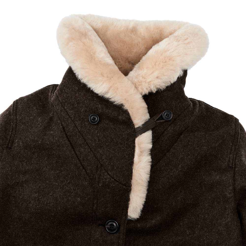 Alternate view of the Filson Women's Wool Trapper Coat - Brown