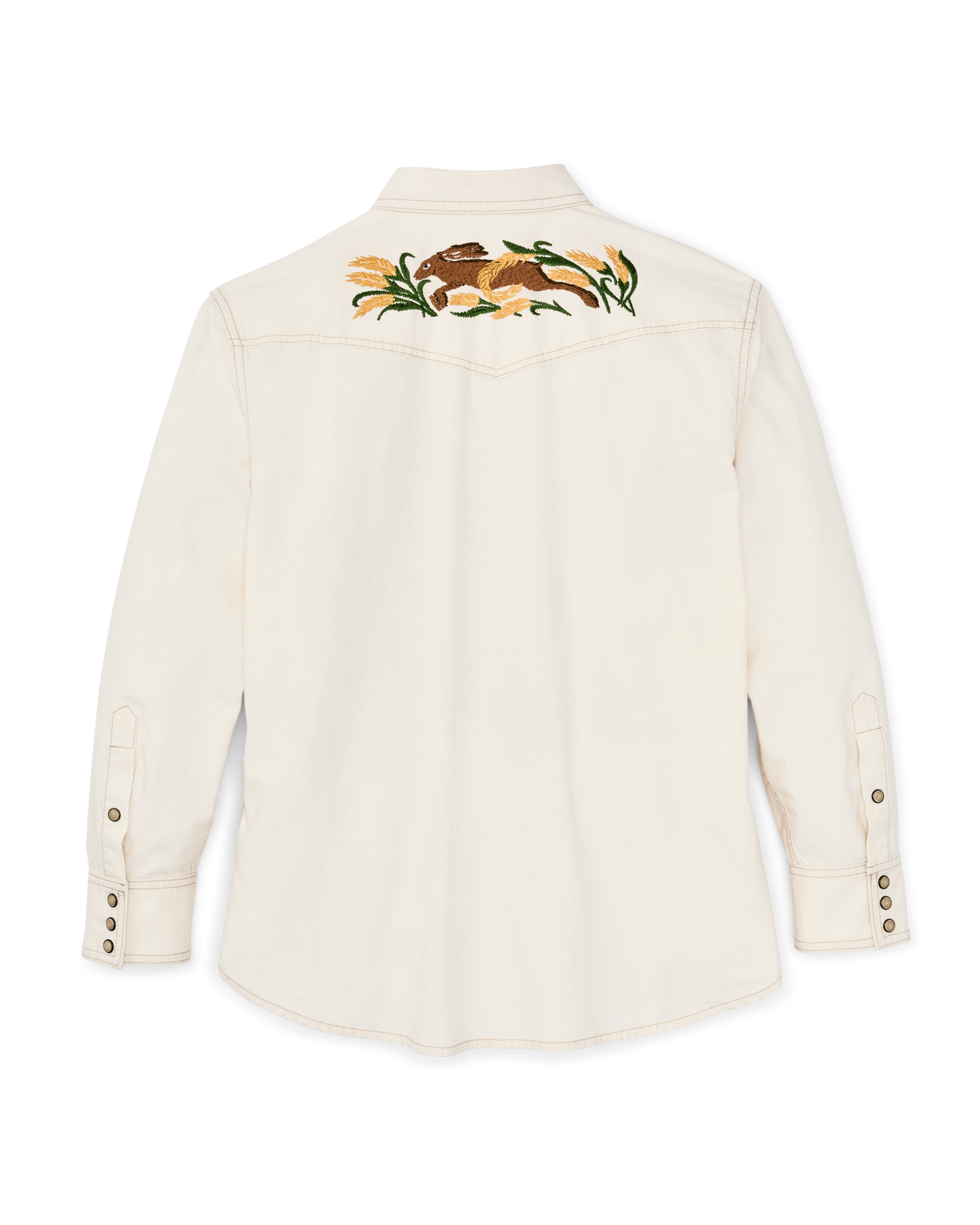 Alternate view of the Filson Women's Embroidered Western Shirt - Natural Seed