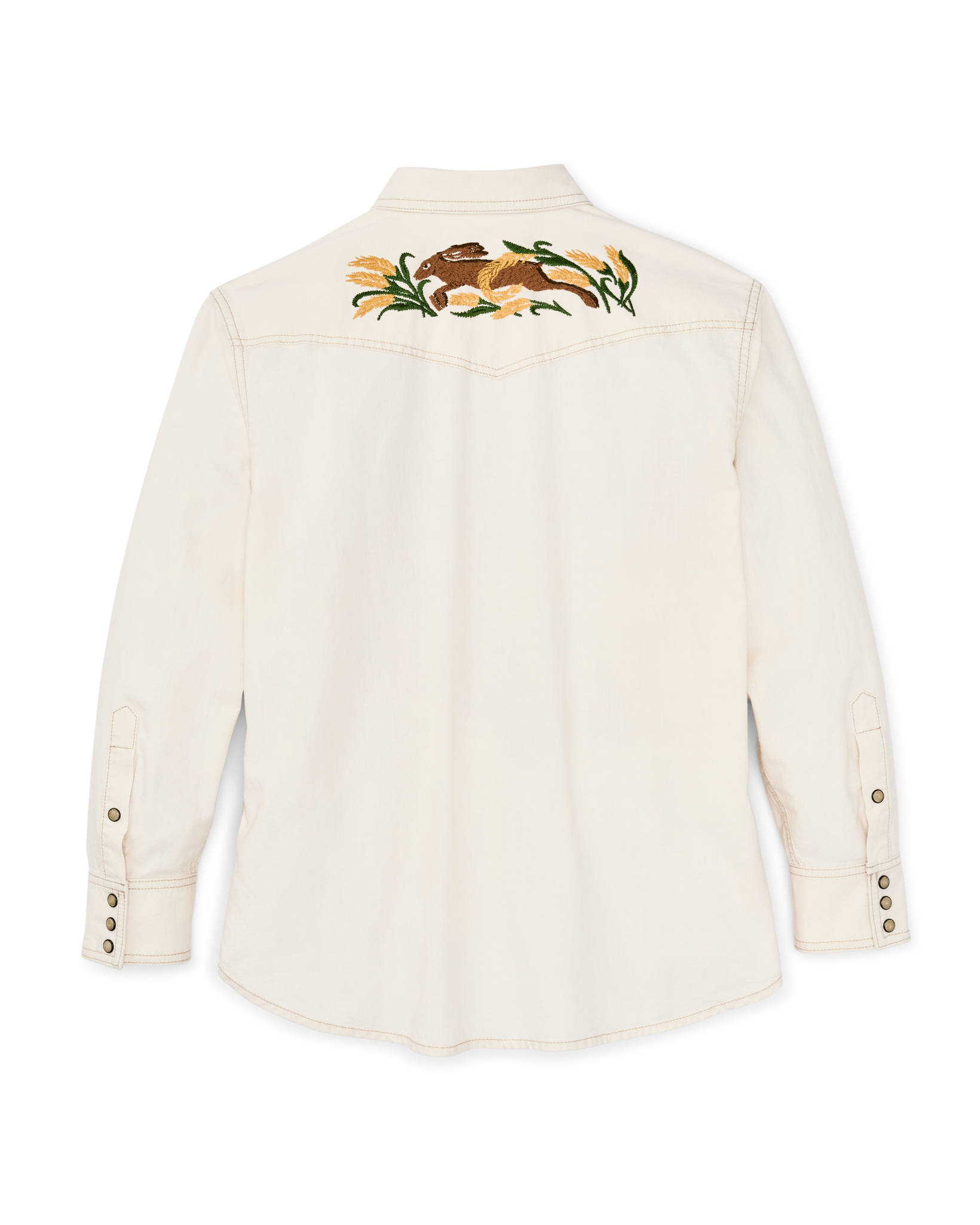 Alternate view of the Filson Women's Embroidered Western Shirt - Natural Seed