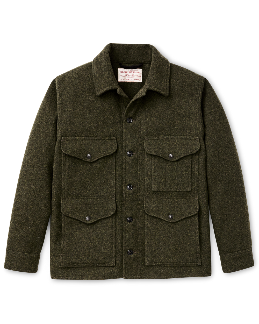 Mackinaw Wool Cruiser Jacket - Forest Green