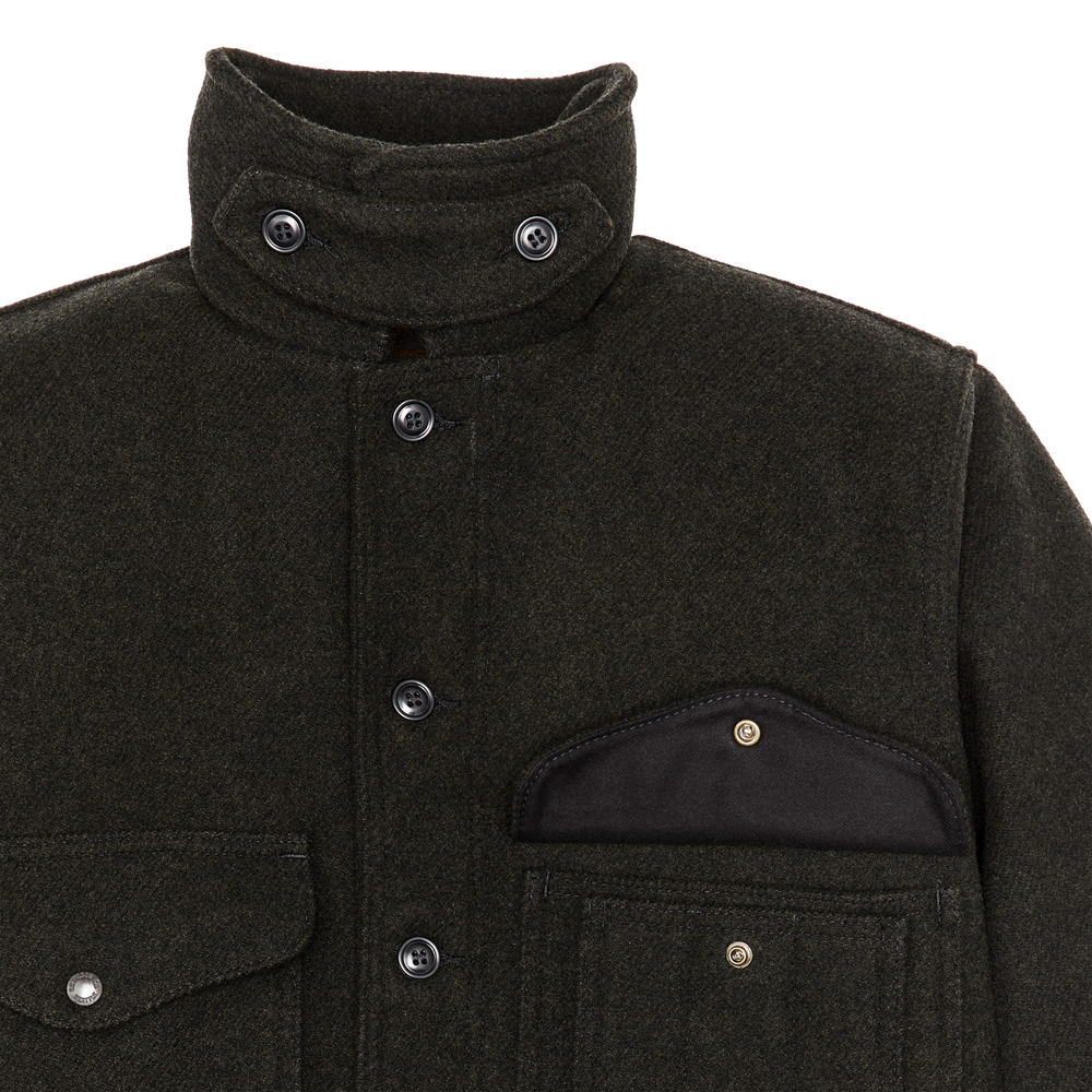 Alternate view of the Filson Long Mackinaw Wool Cruiser - Peat Black