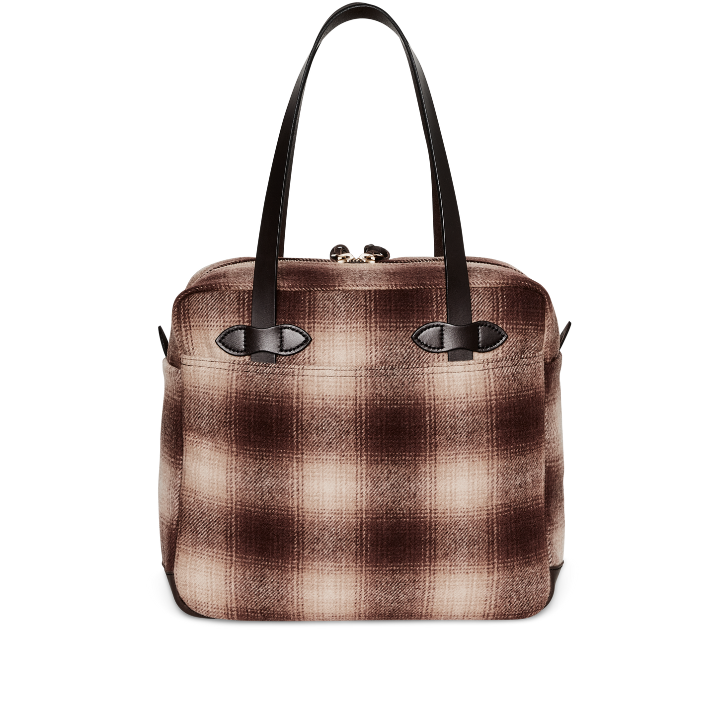 Alternate view of the Filson Mackinaw Wool Zipper Tote Bag - Brown / Tan Ombre