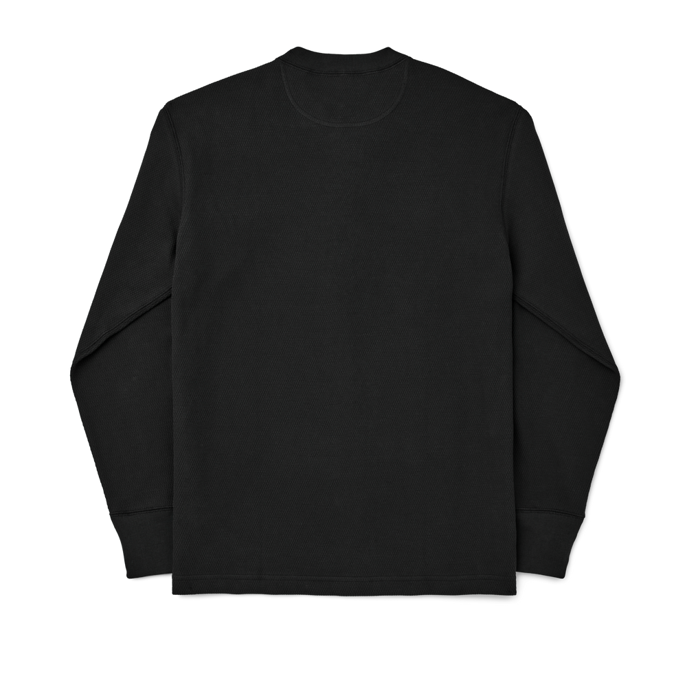 Alternate view of the Filson Waffle Knit Henley - Faded Black