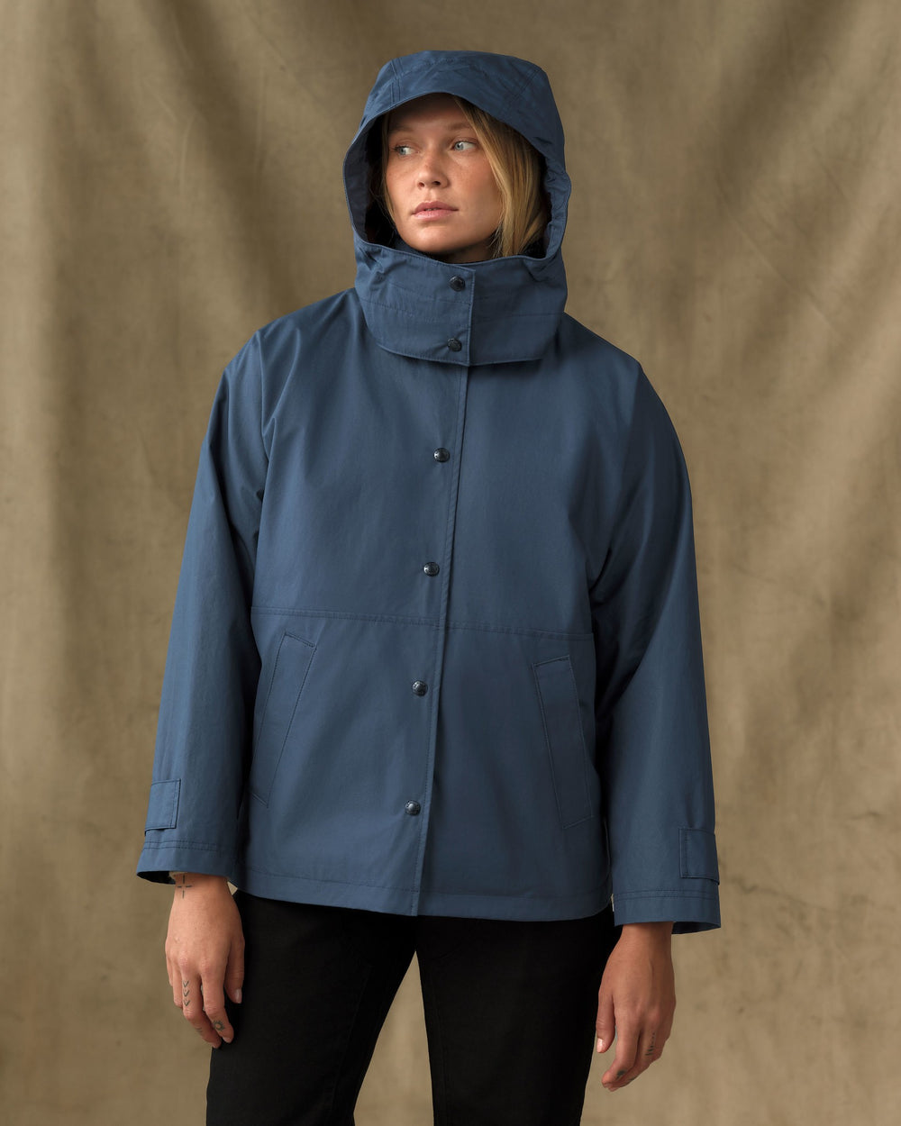 Women's Harbor Front Waxed Jacket - Navy