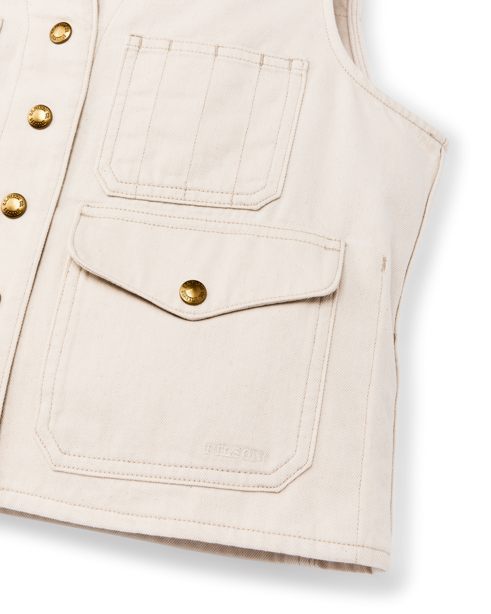 Alternate view of the Filson Women's Archive Cruiser Vest - Natural Seed