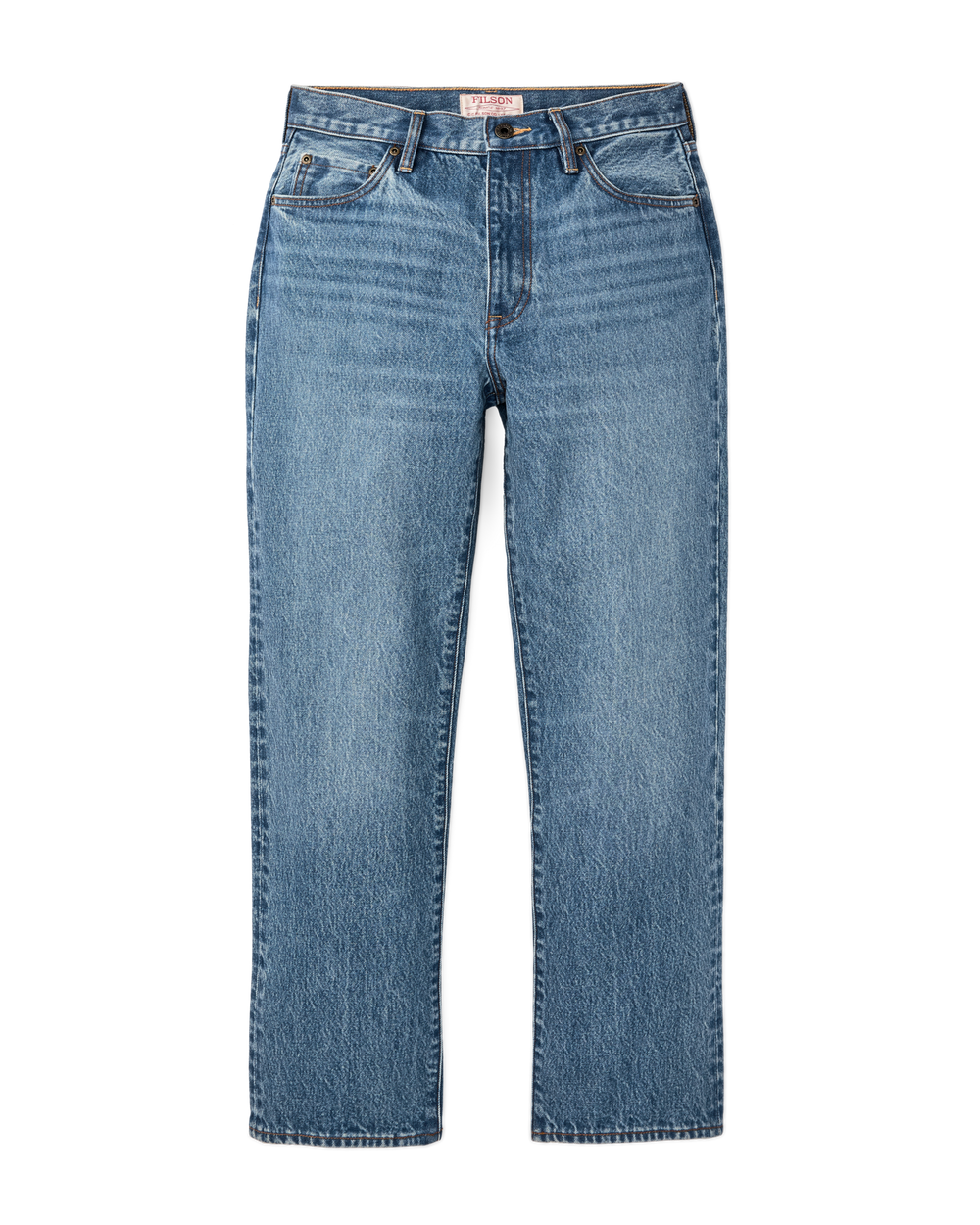 Front-facing image of the Filson Women's 14-oz. Straight-Leg Jeans - Vintage Indigo