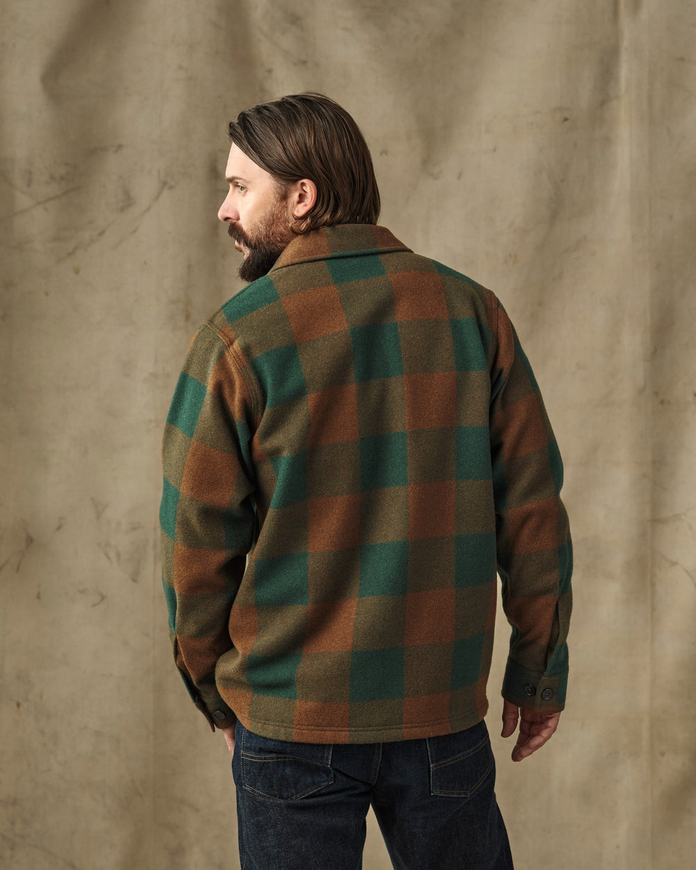 Wool Jac-Shirt - Bronze / Green Plaid