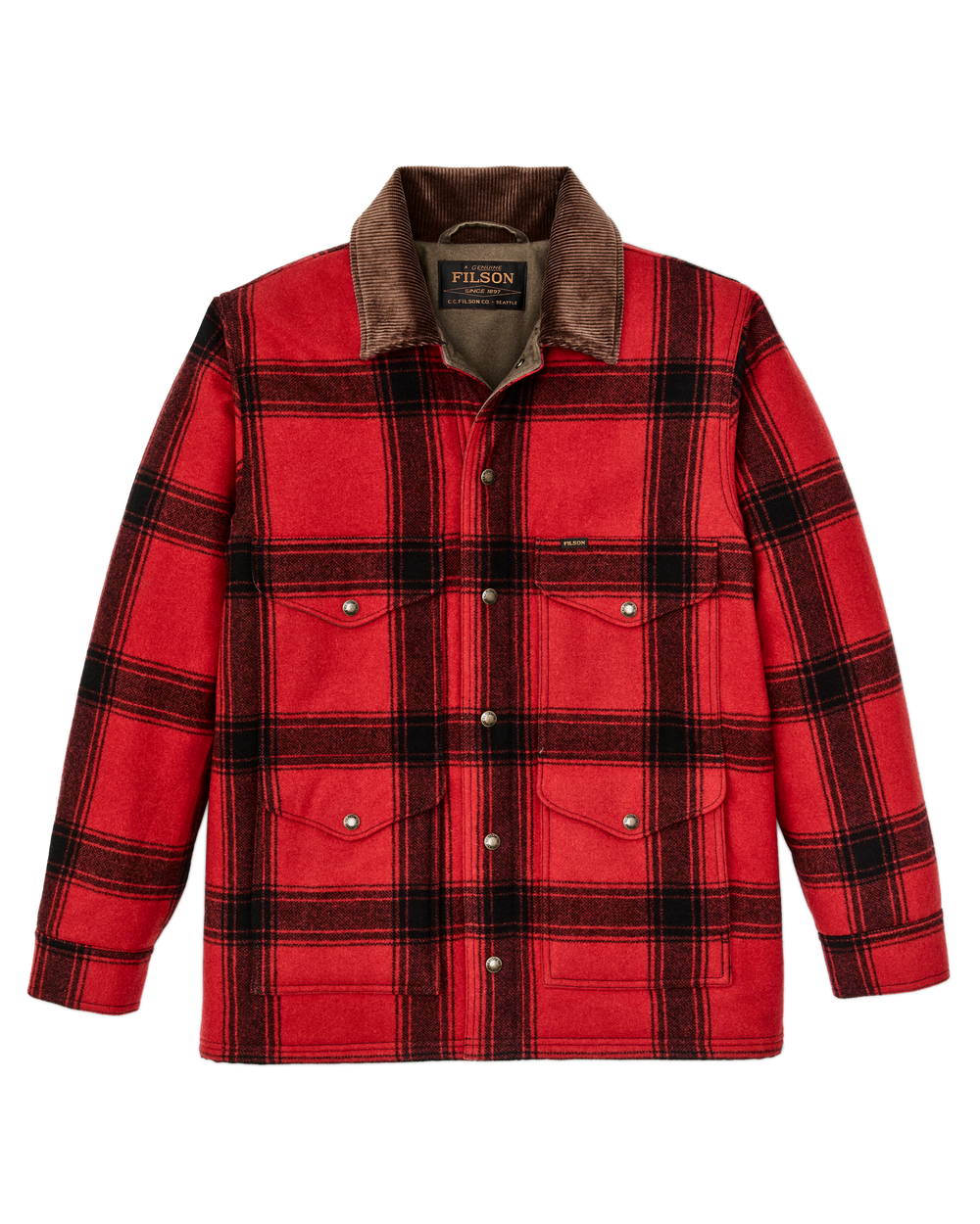 FILSON ハンティングジャケット 赤 XS Spokane Insulated Cruiser Jacket - Red / Black Windowpane | Filson