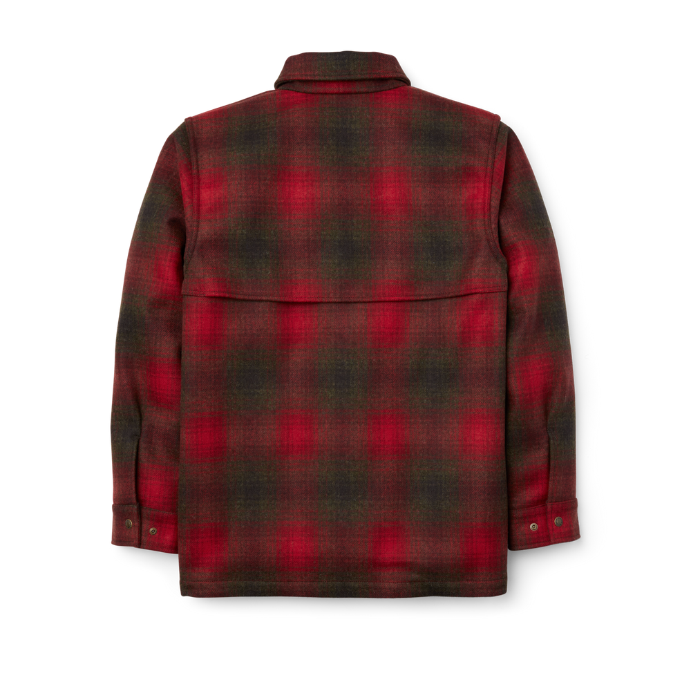 Alternate view of the Filson Wool Cape Coat - Red / Green / Dark Brown Plaid