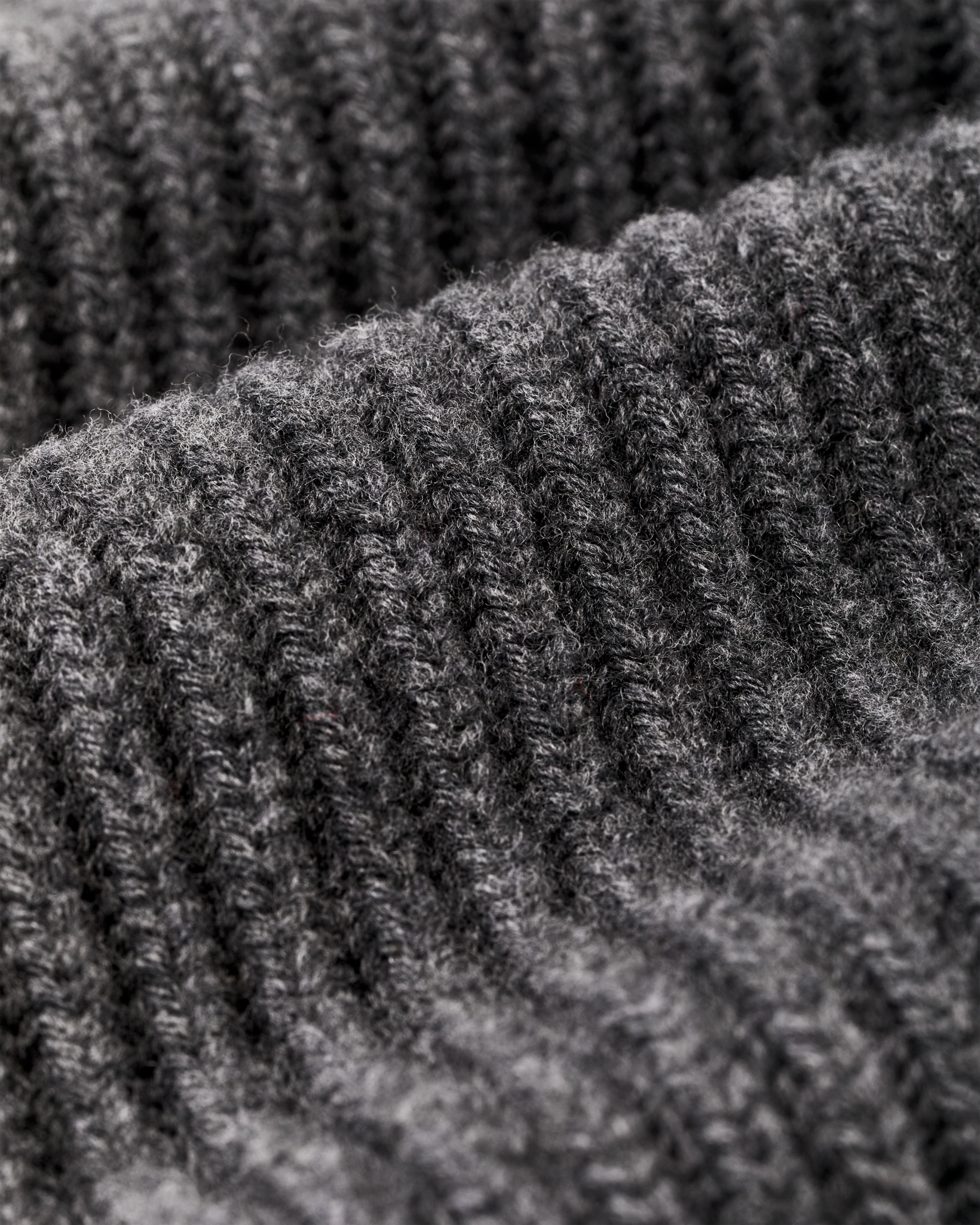 Bristol Shawl Neck Sweater  - Gray Heather / Dark Charcoal Stripe