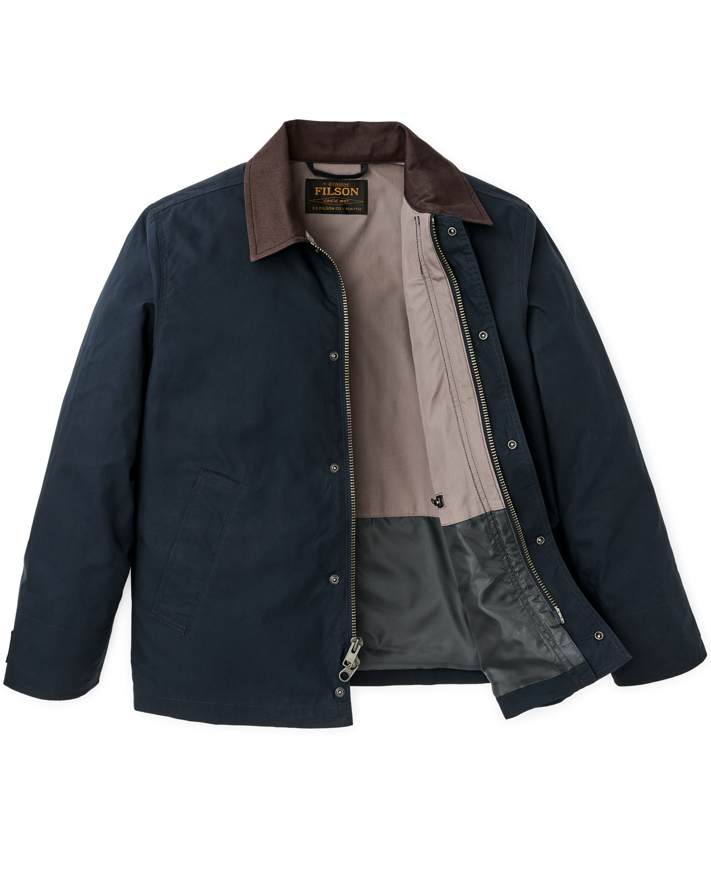 Alternate view of the Filson Dry Wax Short Field Jacket - Navy
