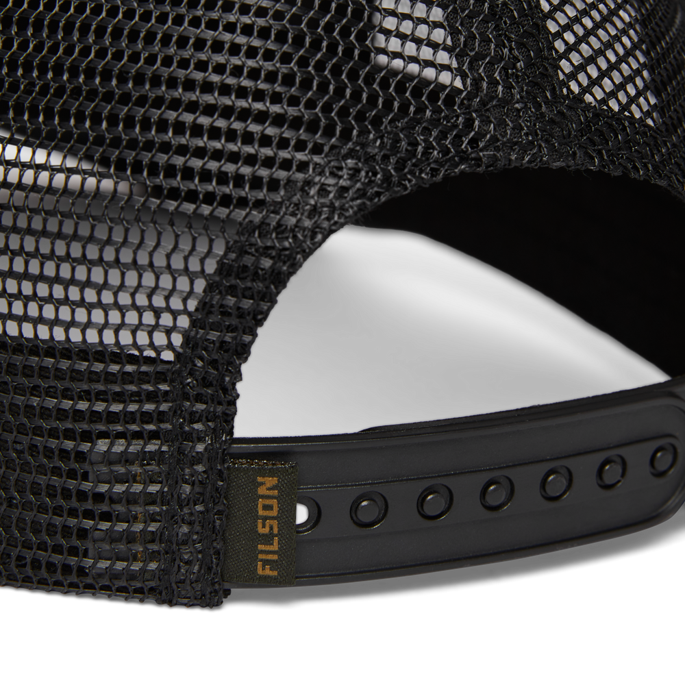 Alternate view of the Filson Mesh Snap-back Logger Cap - Black Patch