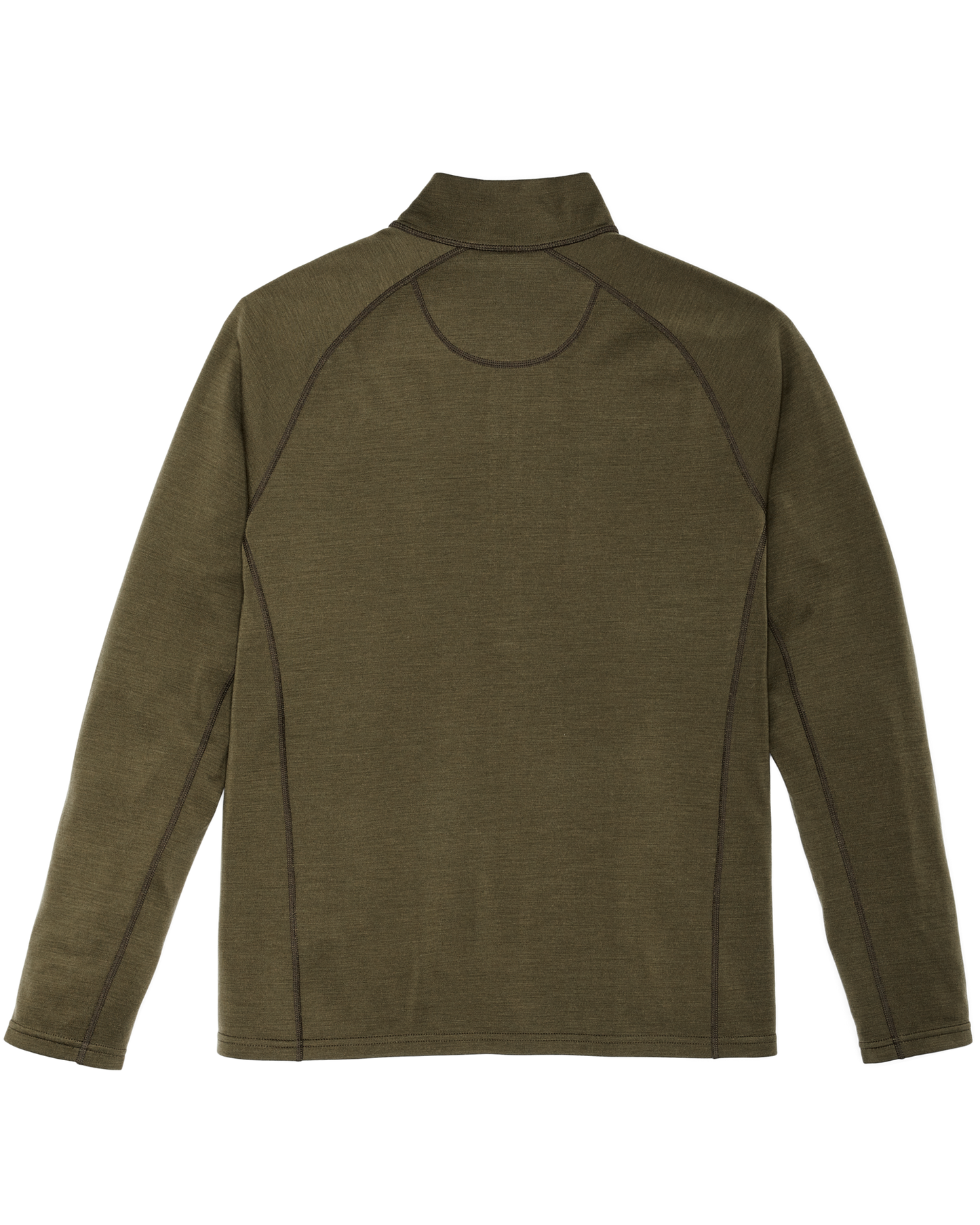 400g Merino Wool Long Sleeve Half-zip - Dark Olive