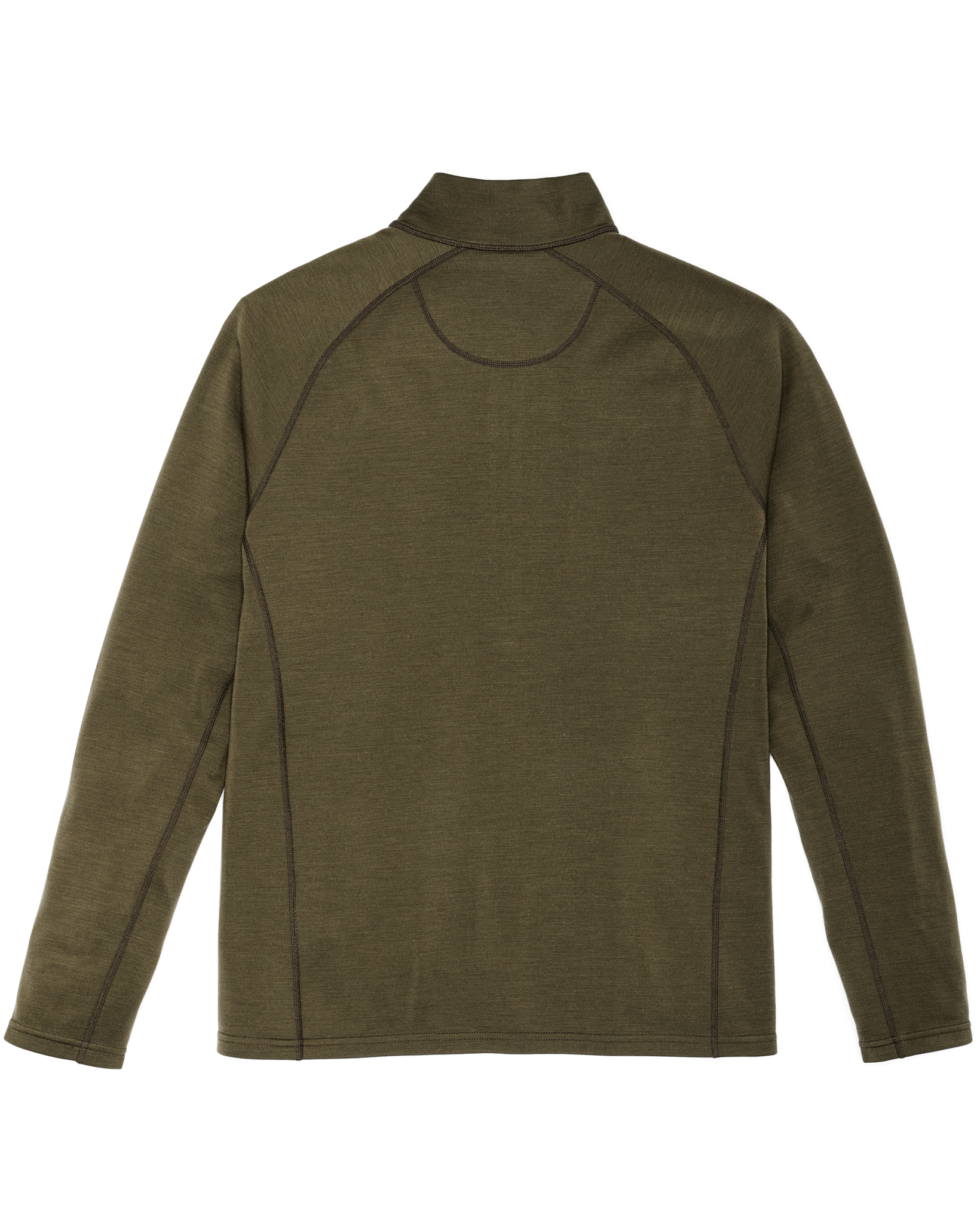 400g Merino Wool Long Sleeve Half-zip - Dark Olive