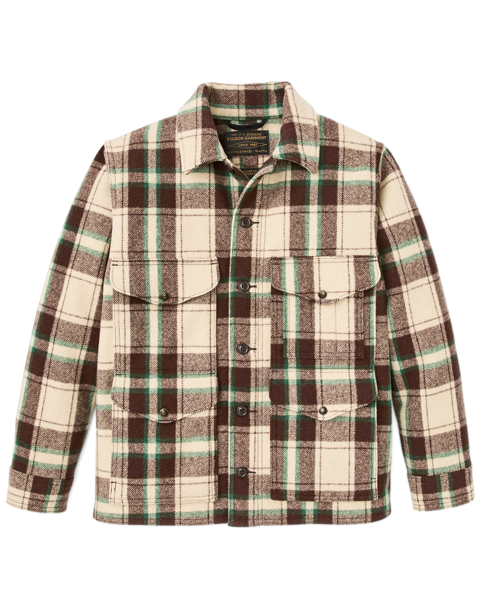 Chris Stapleton Signature Mackinaw Wool Cruiser - Brown / Green Multicolor Plaid
