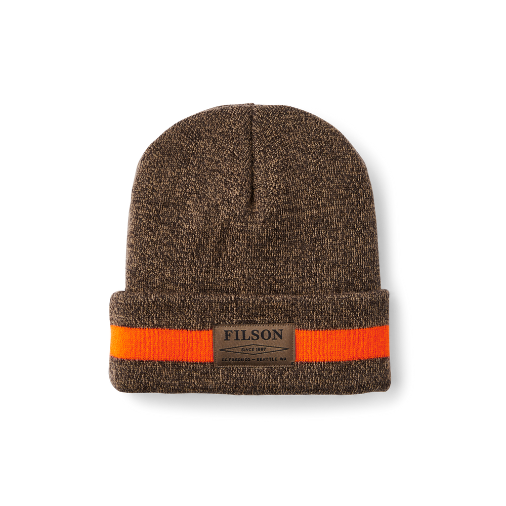 Front-facing image of the Filson Acrylic Watch Cap - Walnut Flame