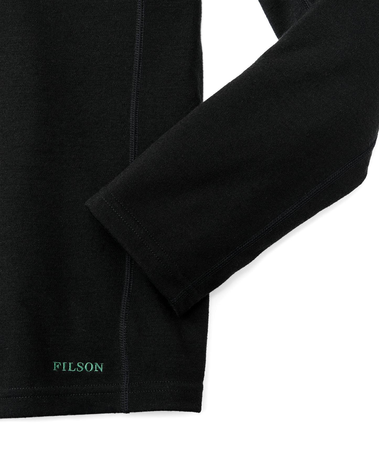 400g Merino Wool Long Sleeve Half-zip - Black