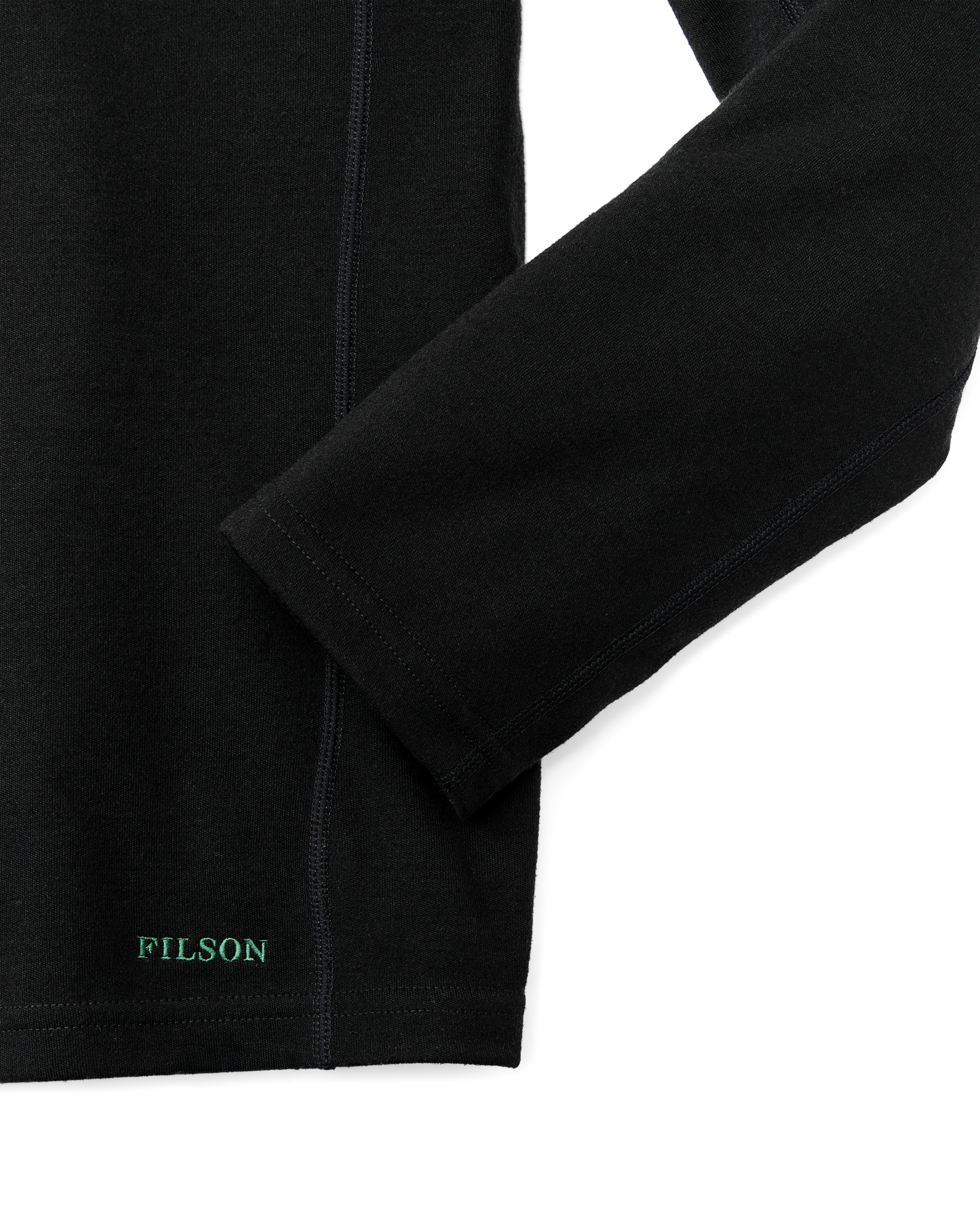 400g Merino Wool Long Sleeve Half-zip - Black